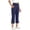 Navy, variant on Girls' Flare Capri Pants High Waisted Side Split Crop Bootcut Pants Summer Yoga Workout Cropped Bell Bottoms With Pockets