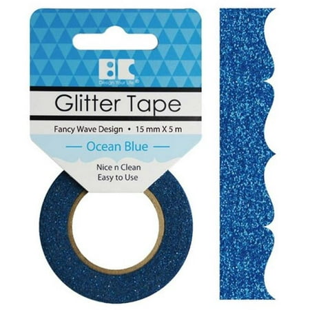 Best Creation Designer Glitter Tape 15mmX5m-Ocean Blue Fancy (Best Designer Sale Websites)