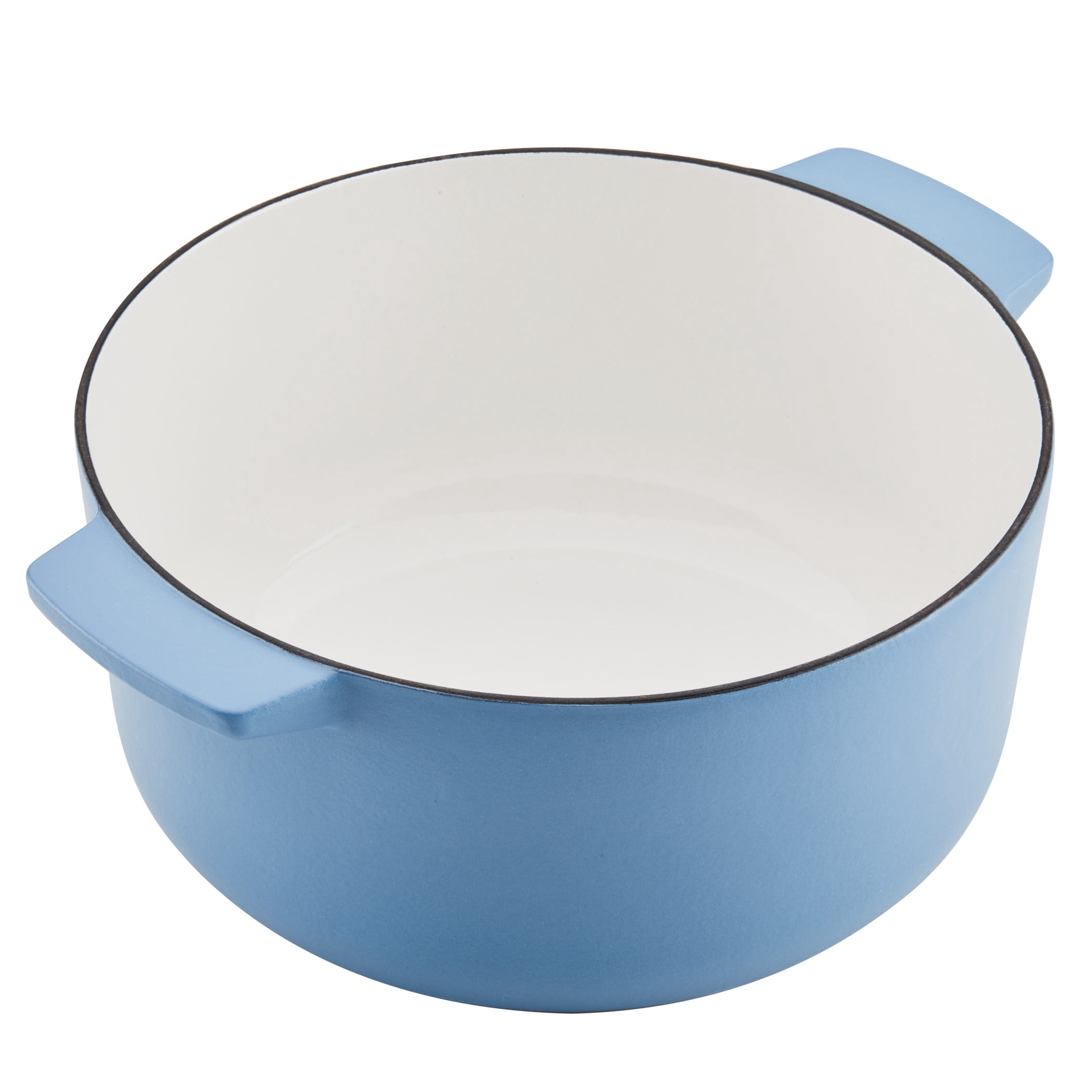 KitchenAid Enameled Cast 6 Quart Iron Induction Dutch Oven, Metal Utensil, Broiler and Oven Safe to 500°F, Blue Velvet