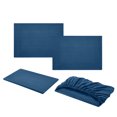 thumbnail image 1 of Home Savings Items!Kyusrd Four Piece Fitted Sheet Set Bed Sheet Home Textile Solid Color Imitation Satin, 1 of 6