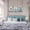 thumbnail image 5 of 3 Pieces Ballerina Wall Art Elegant Ballet Girl Dancer Blue and Grey Contemporary Artwork for Bedroom Dance Room Living Room Ready to Hang 12x16inchx3pcs (Blue), 5 of 6