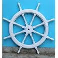 thumbnail image 6 of Wooden Ship Wheel (Full White Painted) - (42 Inches, White), 6 of 6