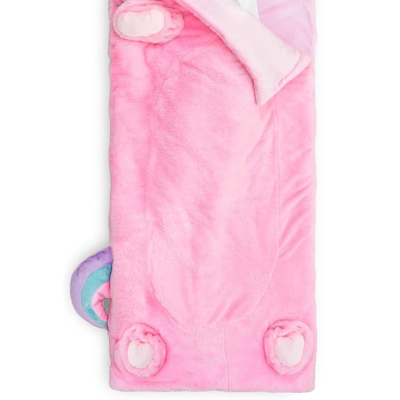 Kids Unicorn Sleeping Bag, Toddler Girl Nap Mat, Plush Animal Slumber Bag 2 In 1 Pink Pillow Daycare Preschool Kindergarten Birthday Gift Travel Sleepover 3 4 5 6 7 8 10 12 Yr Child Teen