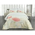 thumbnail image 3 of Ambesonne Pastel Quilted Bedspread Set 3 Pcs, Wild Poppy Blooms Rural, Queen Size, Multicolor, 3 of 5
