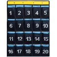 thumbnail image 1 of Numbered Pocket Chart Over Door Hanging Classroom Organizer for Cell Phones Calculators Holders Blue, 1 of 4