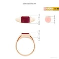 thumbnail image 5 of ANGARA Natural Emerald-Cut 1.6 ct Ruby Signet Ring in 14K Rose Gold for Women (Size-8x6mm) | July Birthstone Jewelry for Her | Natural Ruby Rings, 5 of 10