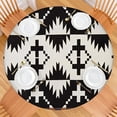 thumbnail image 2 of Bohemian Floral Round Tablecloth Elastic Edge, Stretch Fit Cover for 38-42 Inch Tables, Resistant to Wrinkles Easy Care, 2 of 7