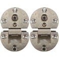 2 Pcs Zinc Alloy Round Tray Table Hinge Folding Flips Tops Spring