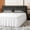 Embroidery White-Queen 18" Drop, variant on King Bed Skirt Wrap-around Elastic Ruffled Eyelet Size Dust Ruffle With Gathered Styling And Embroidered Details 14" Drop Length (white)