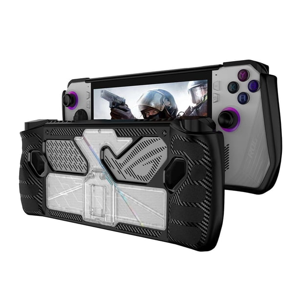 Cubierta de la consola de juegos con funda protectora de soporte para Asus Rog Ally Black