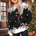 thumbnail image 2 of lcziwo Hoodies for Teen Girls Wine Glass Graphic Long Sleeve Oversized Sweatshirts Christmas Holiday Hooded Pullover Tops Winter Clothes, Black, 160, 2 of 7
