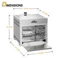 thumbnail image 3 of Big Horn Outdoor Silver Tabletop Propane Gas Grill with Adjustable Grill Grate, 3 of 10