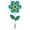 Teal, variant on In the Breeze 2743 - 19 Inch Teal Sunflower Wind Spinner with Leaves - Colorful Flower for your Yard and Garden