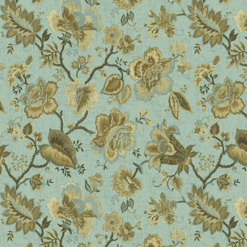 Waverly Inspirations 100 Cotton Duck 54" Jacobean Fresh Spa Print