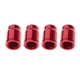 thumbnail image 5 of Paquete de 4 tapones para válvulas Presta de bicicleta, aluminio anodizado, para Presta/Schrader Rojo Schrader, 5 of 6