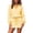 Yellow, variant on Women's 2 Piece Plaid Outfits Long Sleeve Collar V Neck Sweatshirt and Drawstring Mini Skirt Lounge Sets Casual Fall Winter Tracksuit Matching Set Yellow