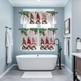 thumbnail image 3 of Christmas Gnomes Grey Kitchen Curtains Sets for Windows 36 Inch Length, Xmas Pine Branch Cardinal Birds Snowflakes Rod Pocket Window Treatments Tier Curtains and Valances Set for Bedroom/Bathroom, 3 of 8