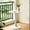 24in*24in*28.74in White + Wood+Metal+Waterproof Fabric+2, variant on LANKANG Dark Wood Grain Round Dining Table Mid Century Multi Purpose Accent Table for Kitchen Living Room Compact Household Spaces