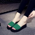 thumbnail image 1 of Summer Fashion Slope Heel Sandals-Ladies Thick Heel Flip Flops, 1 of 6