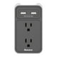 thumbnail image 2 of Huntkey Wall Mount Outlet with Dual 2.1 Amp USB Ports and Outlets, Gray (4 Pack), 2 of 7