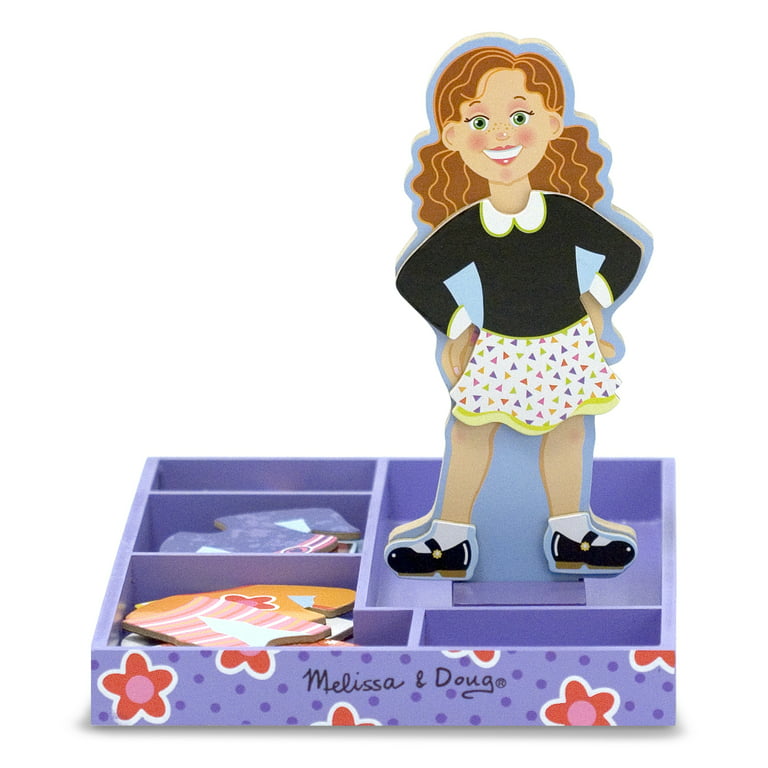 Melissa & Doug Maggie Leigh Magnetic Wooden Dress-Up Doll unisex (bambini)
