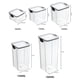 thumbnail image 3 of Juego de 5 tarros sellados para almacenamiento de granos de cocina, organizador de gran capacidad de plástico a prueba de humedad, tarros para condimentos para el hogar, 3 of 5