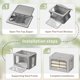 thumbnail image 5 of Paquete De 3 Contenedores De Almacenamiento De Ropa, Caja De Almacenamiento Plegable Con Marco De Metal, Organizador Apilable De Tela De Lino Con Asas De Transporte Y Ventana Transparente (Gris Claro, 5 of 5