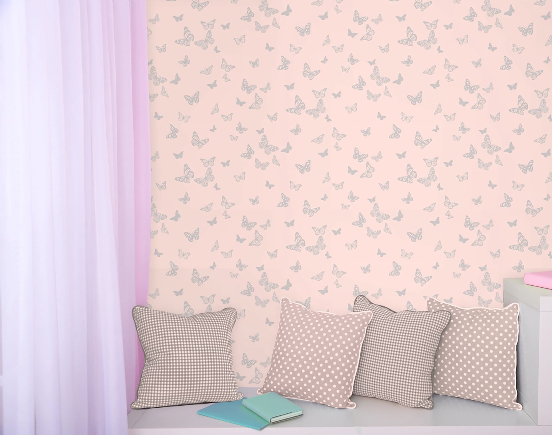 Fine Decor Kyla Pink Glitter Wallpaper