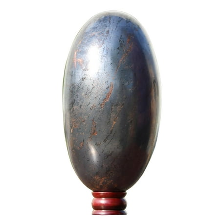 Polished Crystal Lingam Silver Hematite Large 280mm / 38.4lbs, Shivling for Healing Stone & Spiritual Home Decor, Sacred Crystal Gift Chakra Balancing, Serene Energy Enhancer for Yoga & Reiki