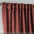 thumbnail image 4 of 3S Brother's Solid Luxury Matte Velvet Soft Curtains Set of 2 Panels Hanging Back Tap & Rod Pocket Home Décor Bedroom Kitchen Office Windows Room Darkering ( Carmine-Crimson-52"x120"), 4 of 6