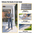 thumbnail image 3 of 30 PCS Interlocking Deck Tiles，12" x 12" Square Hardwood Outdoor Flooring with Striped Pattern,Waterproof and Fade-Resistant for Patio, Balcony, Poolside,Light Gray, 3 of 7