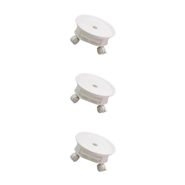 Base para maceta Toystoory Soporte para plantas con ruedas ajustable Blanco 27cm
