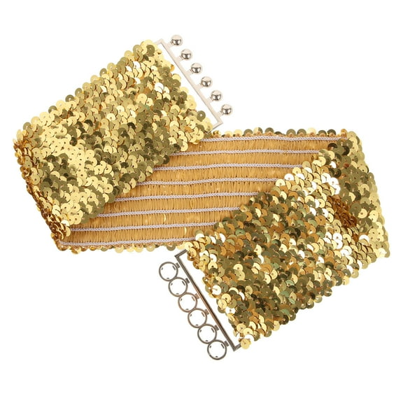 HONMEET Women's Sequin Waist Belt, Sparkling Polyester Waistband Accessory for Party and Fashion Outfits, 1 Piece Set