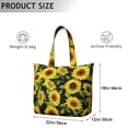 thumbnail image 5 of Sunflower Women's Large Weekend Travel Bag Moving Canvas Handbag Thick Double Layer Beach Weekend Travel Unisex Hospital Maternity Delivery with Toiletry Waterproof, 5 of 5