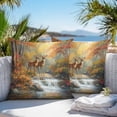 thumbnail image 4 of Yellow Forest Deer Outdoor Pillow Covers Pack of 2 Animals River Waterproof Throw Pillow Covers Decorative Cushion Cases for Patio Garden Tent Balcony Couch 26x26 inch, 4 of 8
