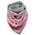 thumbnail image 1 of Women  Feather Vintage Print Boho Scarf  Shawls Wraps Winter Warm Short Scarves, 1 of 4