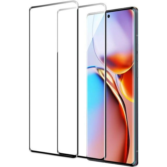 Screen Protector for Motorola Moto Edge Plus 2023, 3D Tempered Glass Film, Ultra HD 9H Hardness Case Friendly Anti Scratch Bubble Free Ultra Resistant Oil-Resistant Shatter Protection, 2-Pack