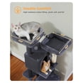 thumbnail image 5 of Cat Tree 52.4", Multilevel Cat Tower for Indoor Cats, Plush Condo with Scratching Posts, 2 Perches - Dark Gray, 5 of 7
