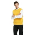 thumbnail image 3 of Toptie Men's Business Sweater Vest Cotton Jumper Top-Yellow-L, 3 of 7