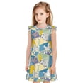 thumbnail image 1 of Fotbe Cute Poodle Dog Vestido de Dormir para Niñas de 3 a 10 Años, Mangas Cortas, Estilo Princesa, Pijama Camisón con Mangas Voladas-XX-Large, 1 of 6