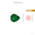 thumbnail image 3 of ANGARA East-West Pear-Shaped Lab Grown 4.14 Ct Emerald Solitaire Pendant for Women in 14K White Gold (Size-12x10mm) | May Birthstone, Anniversary, Jewelry Gift for Women | Lab-Grown Emerald Necklace, 3 of 8