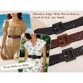 thumbnail image 7 of SUOSDEY Women Wide Belts for Dresses,Ladies Woven Leather Waist Belt, 7 of 7