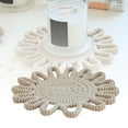 thumbnail image 2 of Weaving Heat Thermal Pad for Daily Use Flower Shape Dining Rope Handmade Pot Pad Tableware Accessory for Hot and Serving, 2 of 8