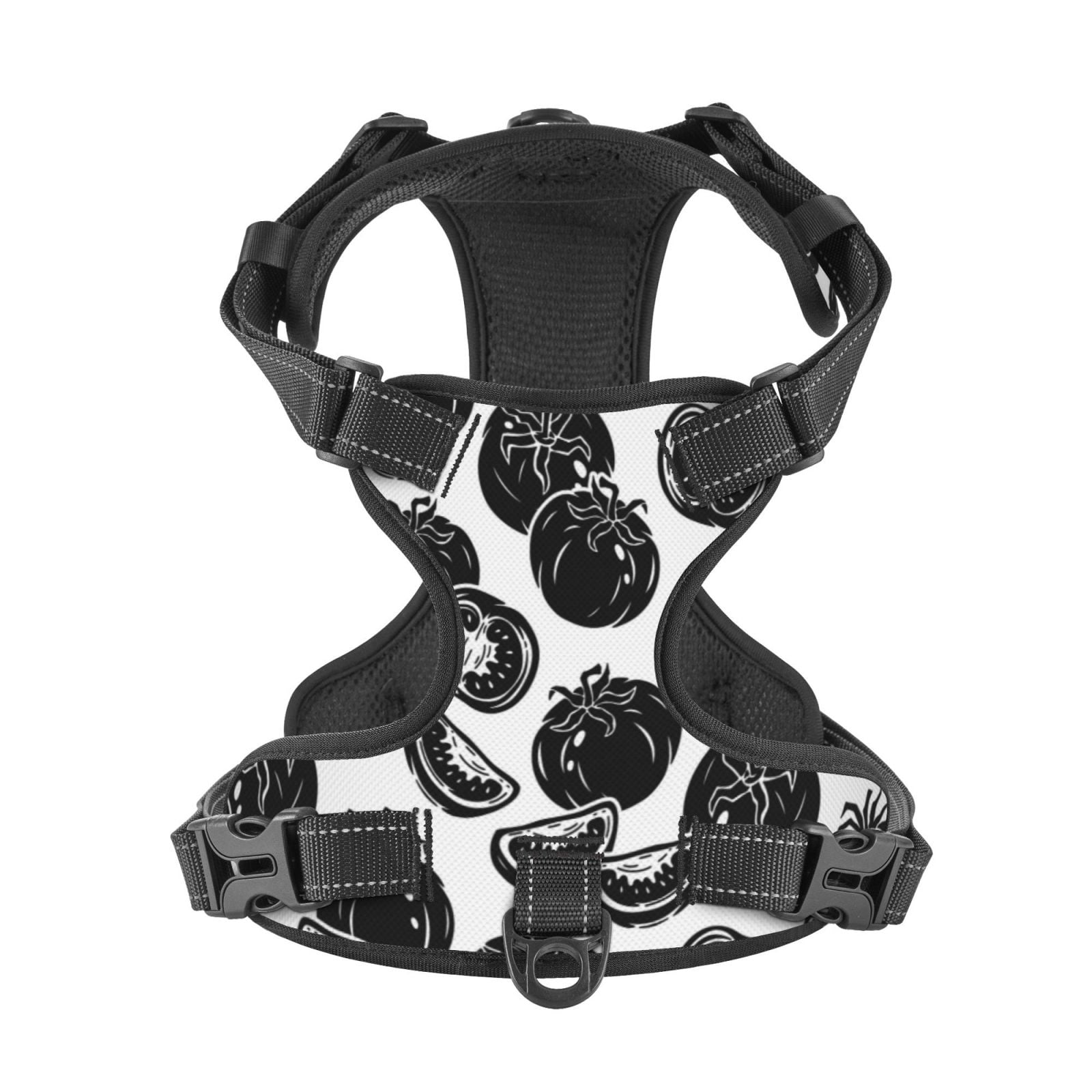 Kdxio Hand Drawn Tomatoes Print No Pull Dog Harness Adjustable Reflective Oxford Easy Control Medium Large Dog Harness for Training and Everyday-Small