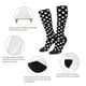 thumbnail image 3 of Balery Black and White Polka Dot Calcetines novedosos Calcetines deportivos Calcetines hasta la rodilla Calcetines de algodón Calcetines originales y geniales, 3 of 6