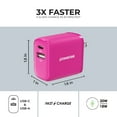 thumbnail image 7 of Liquipel Powertek Two Tone 20W Combo Wall Charger - Pink, 7 of 7