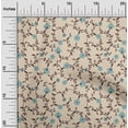 thumbnail image 2 of oneOone Viscose Chiffon Light Brown Fabric Jacobean Floral Sewing Craft Projects Fabric Prints By Yard 42 Inch Wide, 2 of 4