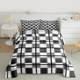 thumbnail image 2 of Manfei Geometric Plaid 2pcs Bedding Comforter Set for Teens Female Men,Retro Grid Twin Comforter Sets,Vintage Buffalo Breathable Bedding Set,Ultra Soft Home Decor,Reversible, 2 of 8