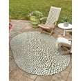thumbnail image 3 of Outdoor Zrand Collection Area Rug Green - 5'3"x8' Oval, 3 of 5