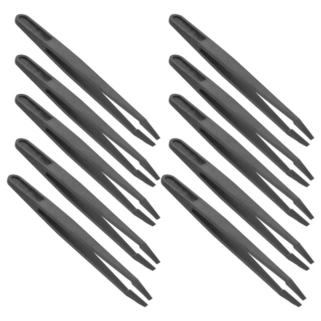 LHCER Battery Tester Battery Capacity Tester Anti-Static Tweezers Carbon Fiber Curved Tip For DIY Electronics Watch Repair